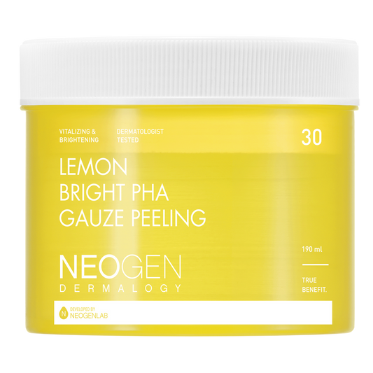 [NeoGen] DERMALOGY LEMON BRIGHT PHA GAUZE PEELING 190ML (30 PADS) 30 pads