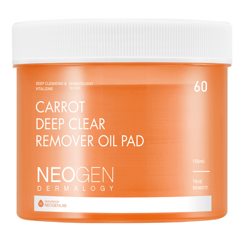 [NeoGen] DERMALOGY CARROT DEEP CLEAR OIL PAD 150ML (60 PADS) 60 pads