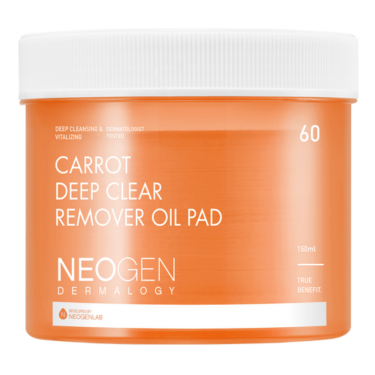 [NeoGen] DERMALOGY CARROT DEEP CLEAR OIL PAD 150ML (60 PADS) 60 pads